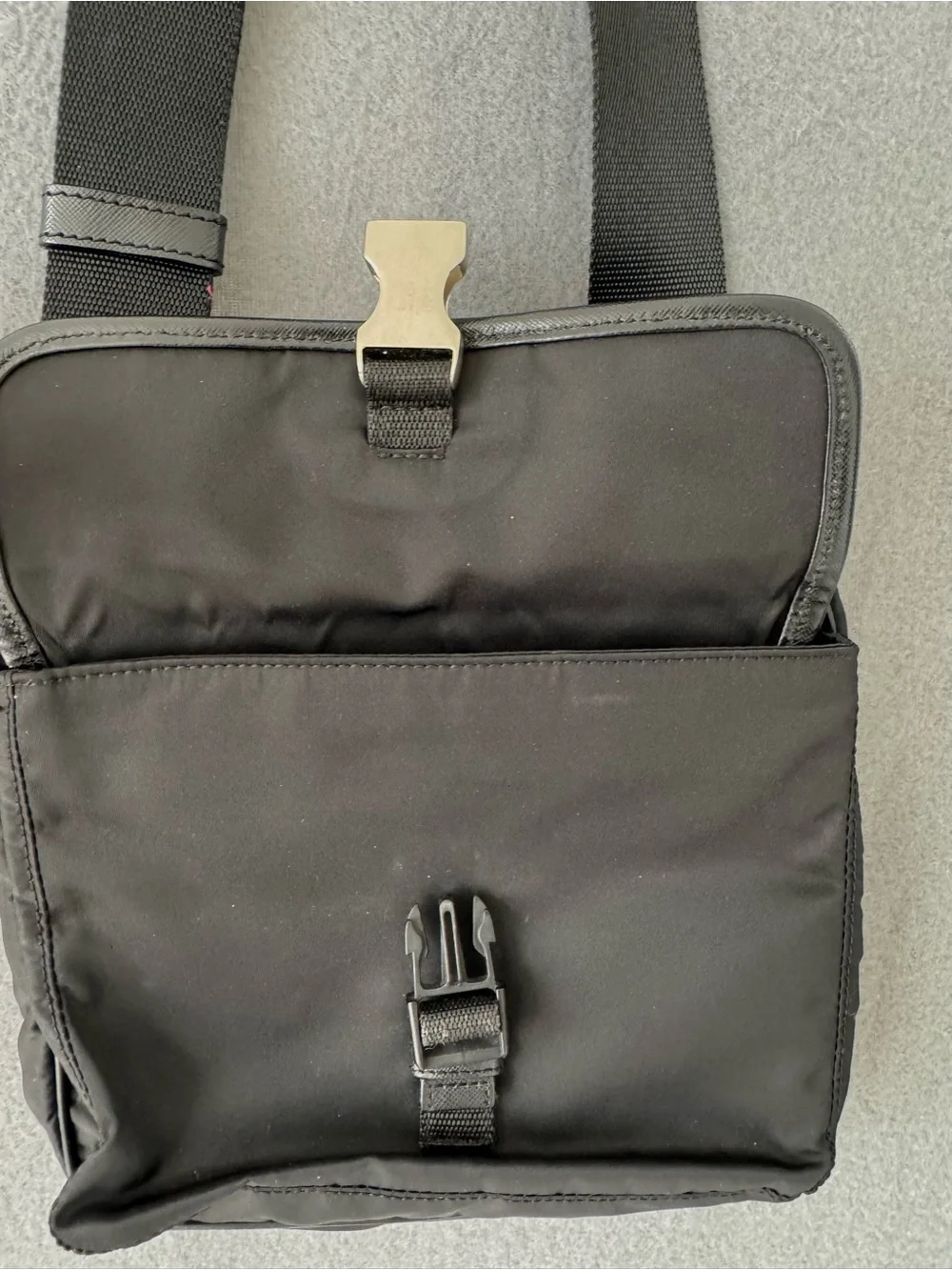 Prada Black Nylon Crossbody Messenger Bag